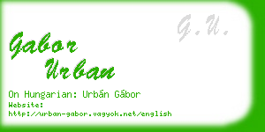 gabor urban business card